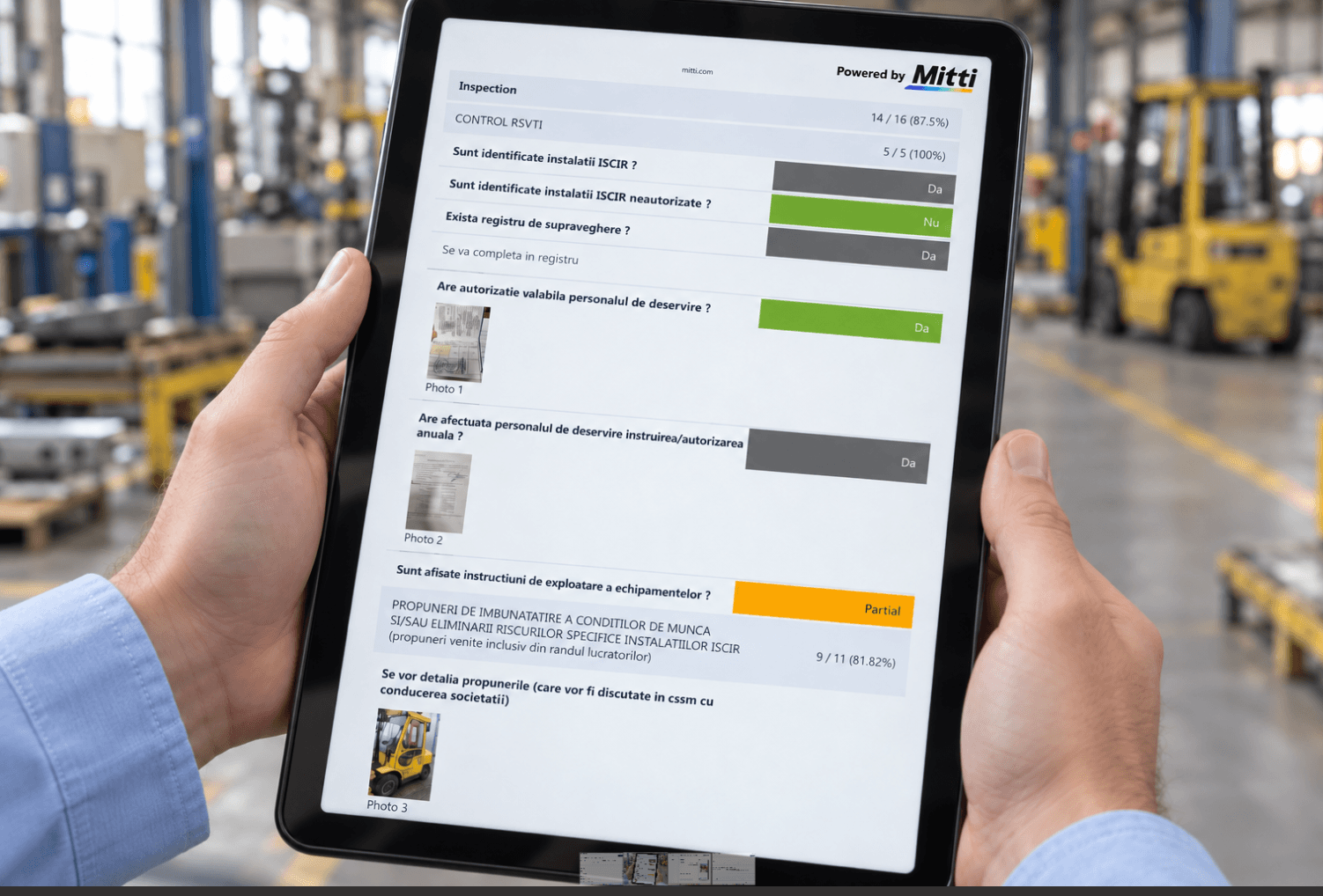 TRUSTWORK utilizează aplicații specializate pentru documentarea constatărilor din teren